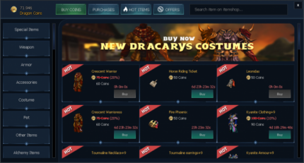 In Game ItemShop [Dracarys]